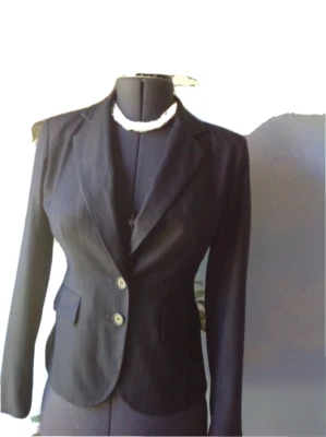 New York & Company уголь в тонкую полоску блейзер костюм куртка размер 2 - Изображение 1 из 4