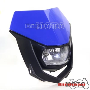 Motorcycle Dirt Pit Bike Halo Light Cover Headlight Blue For Yamaha DT50X WR250 - Picture 1 of 12
