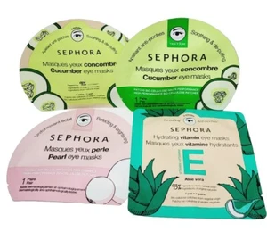 Sephora Eye Masks: 2× Cucumber + Pearl + Hydrating Vitamin Aloe Vera 4 Total - Picture 1 of 1