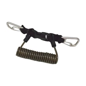 Scuba Choice Shark Coil Steel-Core Lanyard w/ Clips – Black - Picture 1 of 1