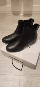 ALDO Black Genuine Leather Meaven Chelsea Ankle Boots - EU Size 42.5 - Picture 1 of 3
