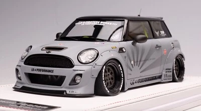 1/18 IVY Models Mini Cooper LB Performance Liberty walk in Grey Leather Base - Image 1 of 4