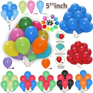 Mini Multicolor Balloons 5" 100 Pcs Small Balloons Birthday Party Balloon Decor