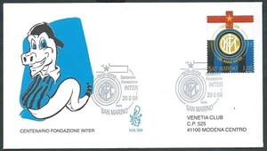 2008 SAN MARINO FDC VENETIA 535 CALCIO INTER TIMBRO DI ARRIVO - BG - Foto 1 di 1