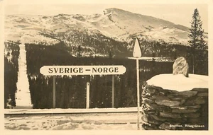 Vintage RPPC Postcard Sverige Norge Sweden Norway Border - Picture 1 of 2