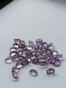 Natural mixed sized fine facetted oval AMETHYST FREEPOST UK 4ct AVE weight