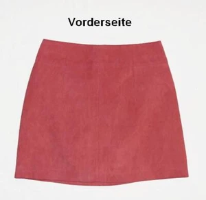 H&M Velvet Leather Skirt / Mini Skirt Color Coral Size 34 - Picture 1 of 2