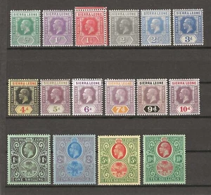 SIERRA LEONE 1921/27 SG 131/146 MINT - Picture 1 of 2