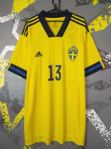 Sweden Home football shirt 2020 - 2022 Adidas FH7620 Mens Size 2XL ig93 Cover