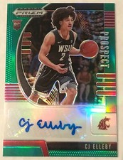 2020-21 Panini Prizm Draft CJ Elleby GREEN AUTOGRAPH AUTO RC #PA-CJ Portland WSU