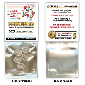 SMALL MINI CONDOMS Gag Joke Valentine's Day FUNNY Adult Card Party Favor Cupid - Picture 1 of 3