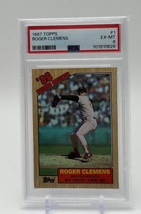 Roger Clemens Boston Red Sox 1987 Topps #1 PSA 6 - Bild 1 von 2