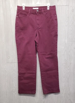 Jeans Lee para mujer 14 Petite recto elástico 32x27,5 púrpura vino calce clásico  Foto 1 de 4
