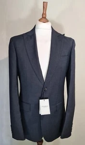Hardy Amies Heddon Fit Wool Check Single Breasted Suit Grey Size uk 40 eur 50 - Picture 1 of 17