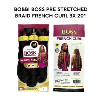Bobbi Boss Braid Prestretched 3x - French Curl, 20 in