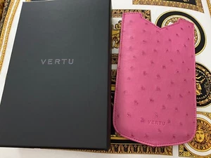 Vertu Constellation V Pink Ostrich Leather Exotic Leather Vertical Case - Bild 1 von 1