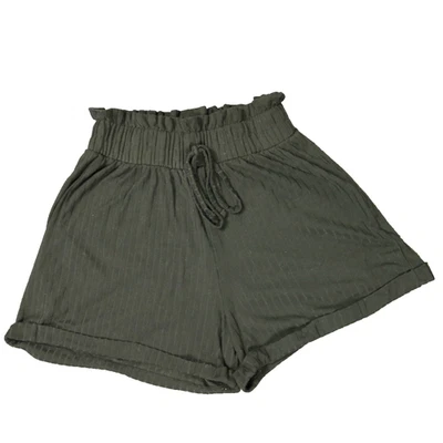 Liv & Lottie Bolsa de Papel Cintura Pantalones Cortos Elásticos Cintura Alta Tejido Acanalado Negro XS Foto 1 de 4