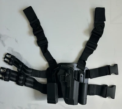 🧨 Funda Serpa Blackhawk ESTILO Pierna Caída L3 Beretta 92/96 M9 Mano Derecha NEGRA💥 Foto 1 de 4