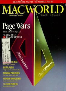 MacWorld Magazine February 1991 Pagemaker vs QuarkXpress - Picture 1 of 3
