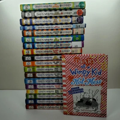 Diary Of A Wimpy Kid 1-19 Lot Set Hardcover and Paperback Ex Library Jeff Kinney - Image 1 of 4