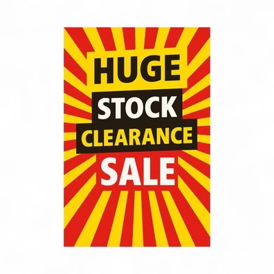SHOPLINES SUPPLIES Huge Stock Clearance Sale A1 Poster – Large, Durable Retail Sign, Easy to Hang