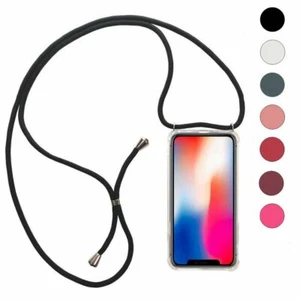 Handy Hülle mit Band zum Umhängen Klar zu Apple iPhone X/XS/10 Handykette Kette - Bild 1 von 8