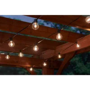 Hampton Bay 25-Light 25 ft. Outdoor Plug-in Globe LED G40 Bulb String-Light - Picture 1 of 6