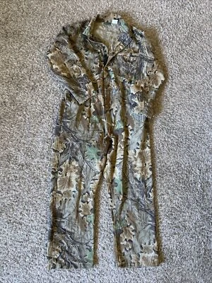 Vintage Cabelas X-Large XL Camo Coveralls Overalls Suit VTG Hunting USA Made - Image 1 of 4