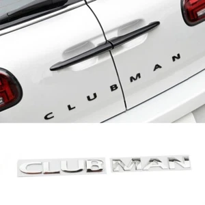 For MINI CLUBMAN 1PCS Sticking Rear LOGO Metal Letter Emblems gloss silver - Picture 1 of 5