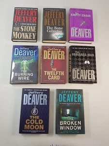 Bone Collector Jeffery Deaver 8 Book Bundle Lincoln Rhyme Series Hardback SIGNED - Picture 1 of 7