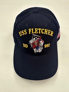 The Corps USS Fletcher DD 992 Logo Blue Baseball Cap Hat One Size - Picture 1 of 6