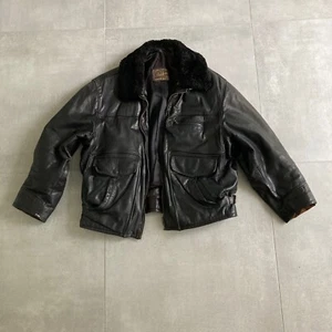 Mens Leather Jacket - Redskins Motorcycle / Aviator / Biker / Bomber. Size Large - Picture 1 of 10