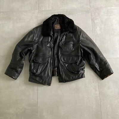 Mens Leather Jacket - Redskins Motorcycle / Aviator / Biker / Bomber. Size Large - Image 1 of 4