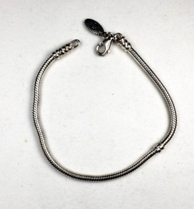 Authentic Pandora Sterling Silver Snake Chain Lobster Clasp Bracelet 20cm