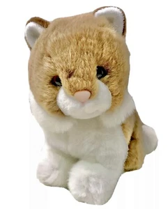 Commonwealth Toy & Novelty Co. Vintage 1990’s Caramel & Ivory Sitting Kitty Cat - Picture 1 of 10