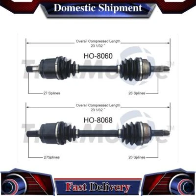 Eje CV delantero izquierdo derecho TrakMotive eje articulado CV para Acura Integra 1987-1989 Foto 1 de 3