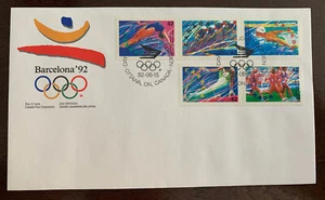 Canada 1992 Olympics - Barcelona set on Canada Post First Day Cover - Bild 1 von 2