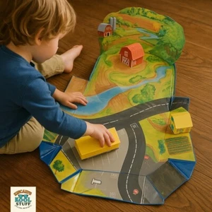 Matchbox Country Vintage 1977 Lesney Vinile Playset Pieghevole Plastica Manca Alcuni - Foto 1 di 16
