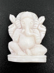 Figura Madreperla Lord Ganesha 12,28 g Artesanal Espiritual Hindú Dios Ídolo - Imagen 1 de 5