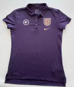 England Lionesses Nike Polo Shirt Purple Short Sleeve Training Womens Small S - Picture 1 of 9