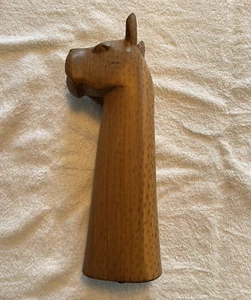 Vintage afrikanische handgeschnitzte gefleckte Holzfigur Leopard/Jaguar Statue 14 Zoll - Bild 1 von 22