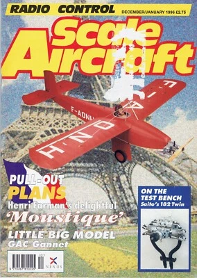Radio Control Scale Aircraft Magazine Dec/Jan 1996 - Farman Moustique F/S Plans Foto 1 de 4