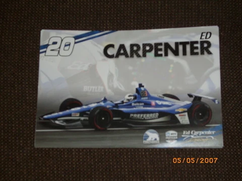 2019 ED CARPENTER #20 PREFERRED FREEZER SERVICES NTT INDY CAR POSTCARD Cover