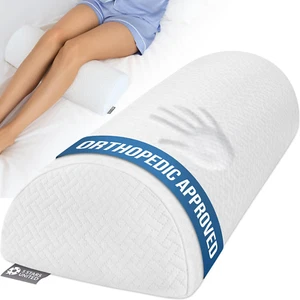 Knee Pillow for Back Sleeping – Memory Foam Cushion for Sciatica Pain Relief - Picture 1 of 12