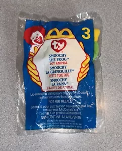 McDonalds Happy Meal Ty Beanie Babies 1999 #3 Smoochy the Frog - Imagen 1 de 2