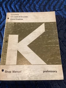 ORIGINAL CUMMINS KT2300 KTA-2300 DIESEL ENGINE SHOP SERVICE REPAIR MANUAL - Picture 1 of 5