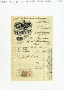 Dépt 94 - Vincennes 32 Rue Charles Marinier - Belle Entête d'une Confiserie 1930 - Picture 1 of 1
