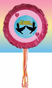 Happy Birthday Kids girls Pinata Piñata PULL STRING OR HIT WITH OPTION OF STICK - Picture 1 of 7