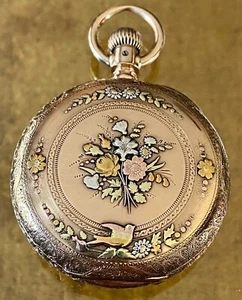 WALTHAM 1872 Model 16j 14k GOLD MULTI 16 Size Pocket Watch with Fired Image - Picture 1 of 14