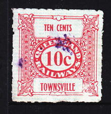 RAILWAY STAMPS: QLD  1977  10c  " TOWNSVILLE "  USED  